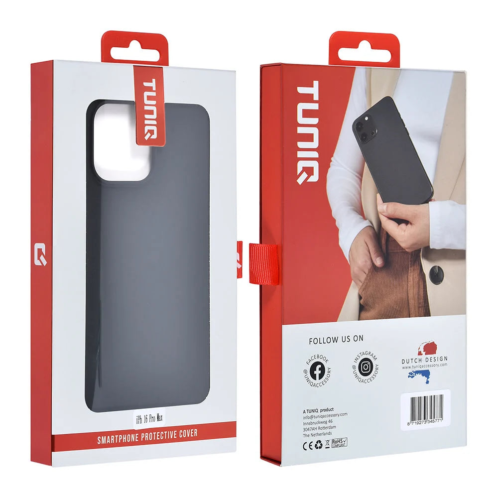 Tuniq iPhone 16 Pro Max Premium Liquid Silicone Θήκη Σιλικόνης - Μαύρη