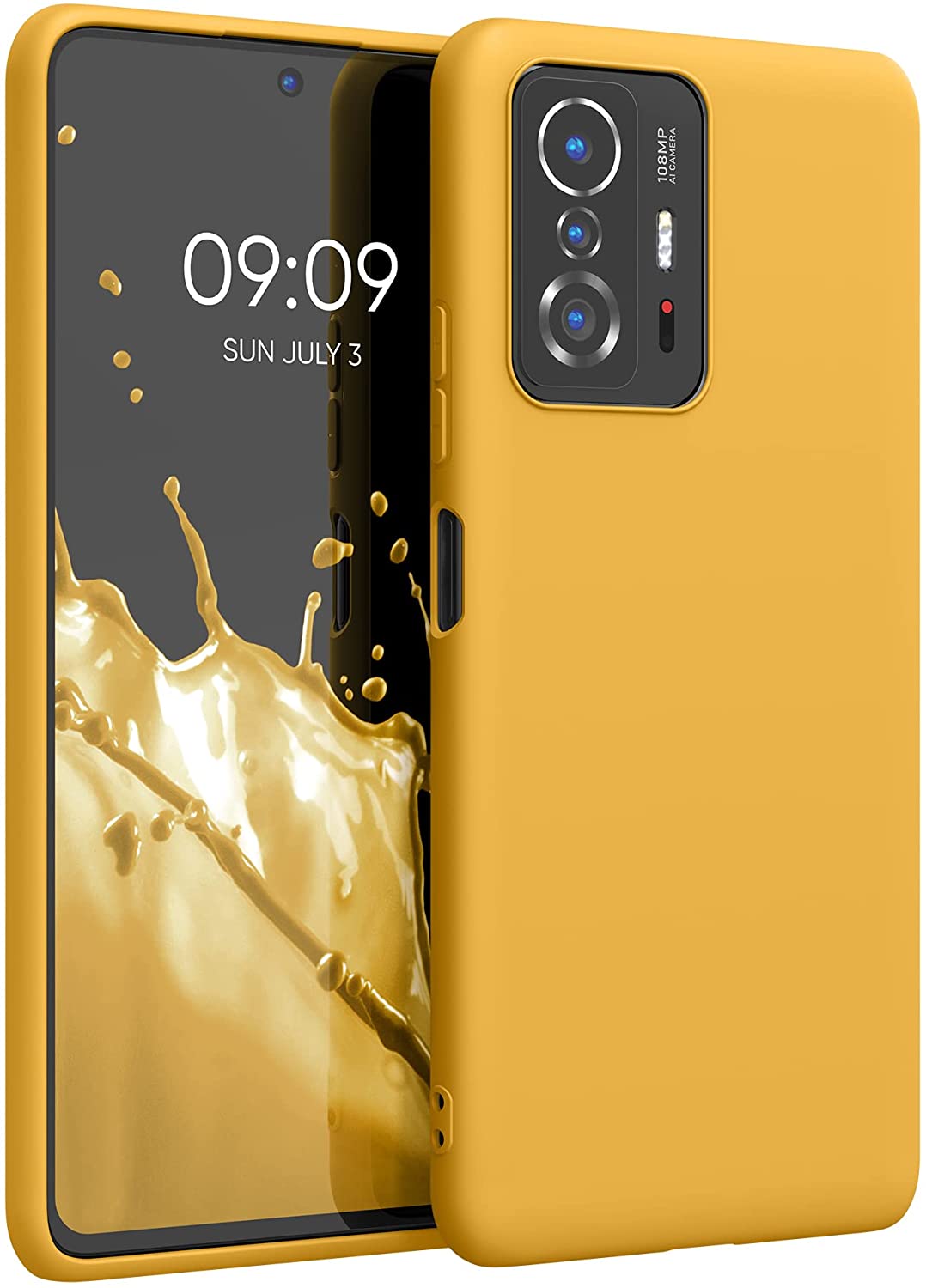 KW Xiaomi 11T / 11T Pro Θήκη Σιλικόνης TPU - Honey Yellow - 56245.143