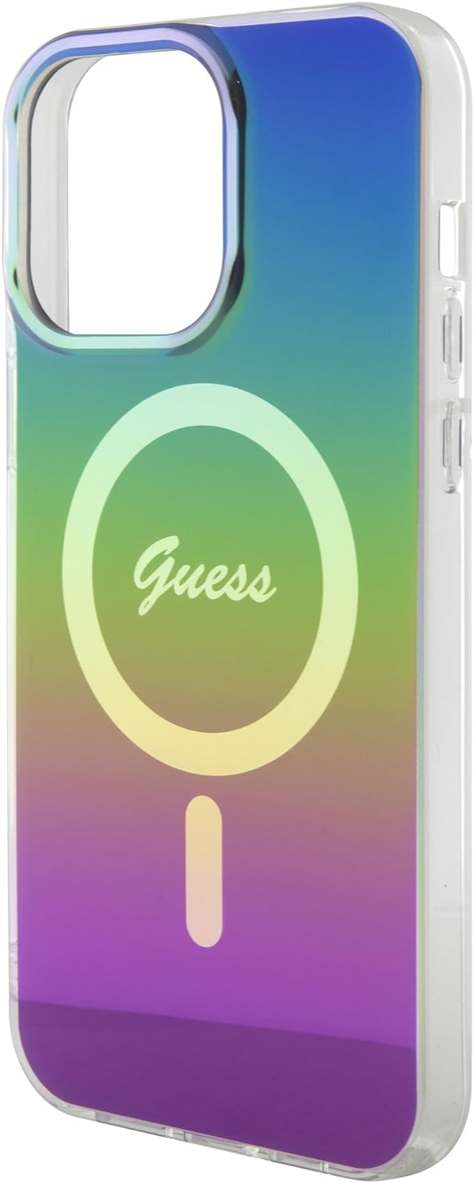 Guess iPhone 15 Pro IML Iridescent MagSafe Σκληρή Θήκη με Πλαίσιο Σιλικόνης και MagSafe - Rainbow - GUHMP15LHITSK