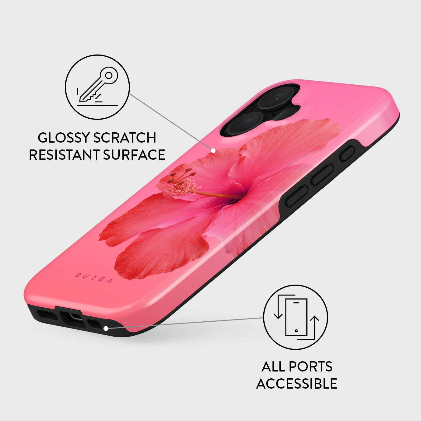 Burga iPhone 16 Fashion Tough MagSafe Σκληρή Θήκη με MagSafe - Island Girl