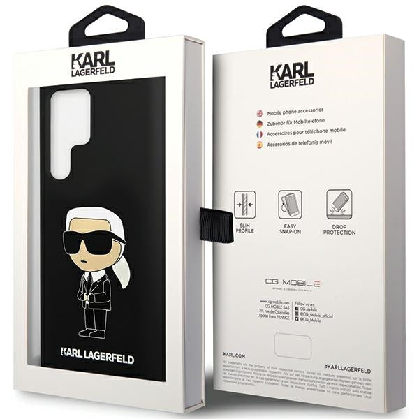Karl Lagerfeld Samsung Galaxy S24 Ultra Silicone Ikonik Σκληρή Θήκη με Πλαίσιο Σιλικόνης - Black - KLHCS24LSNIKBCK