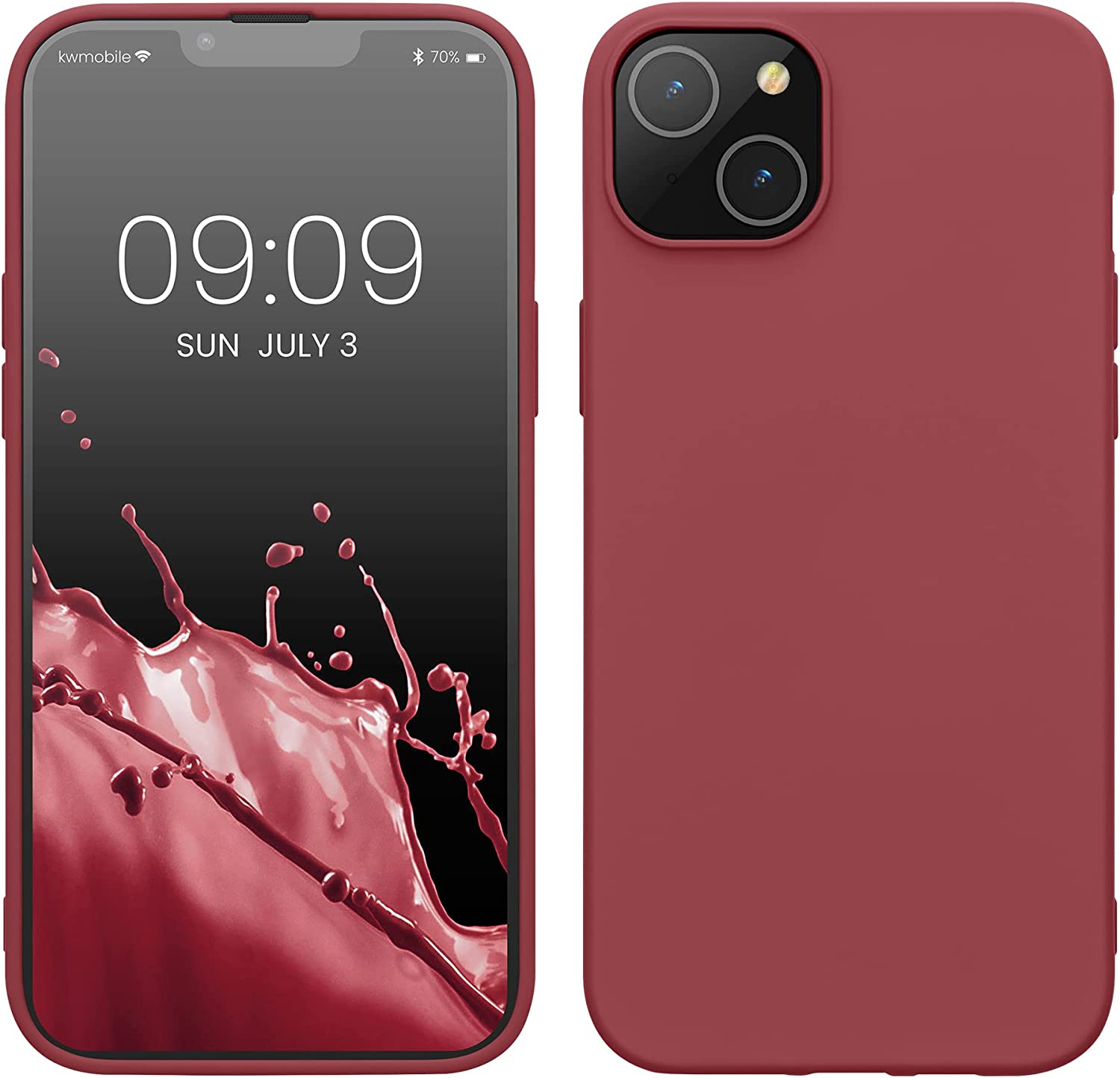 KW iPhone 14 Plus Θήκη Σιλικόνης Rubberized TPU - Dark Rose - 59080.167