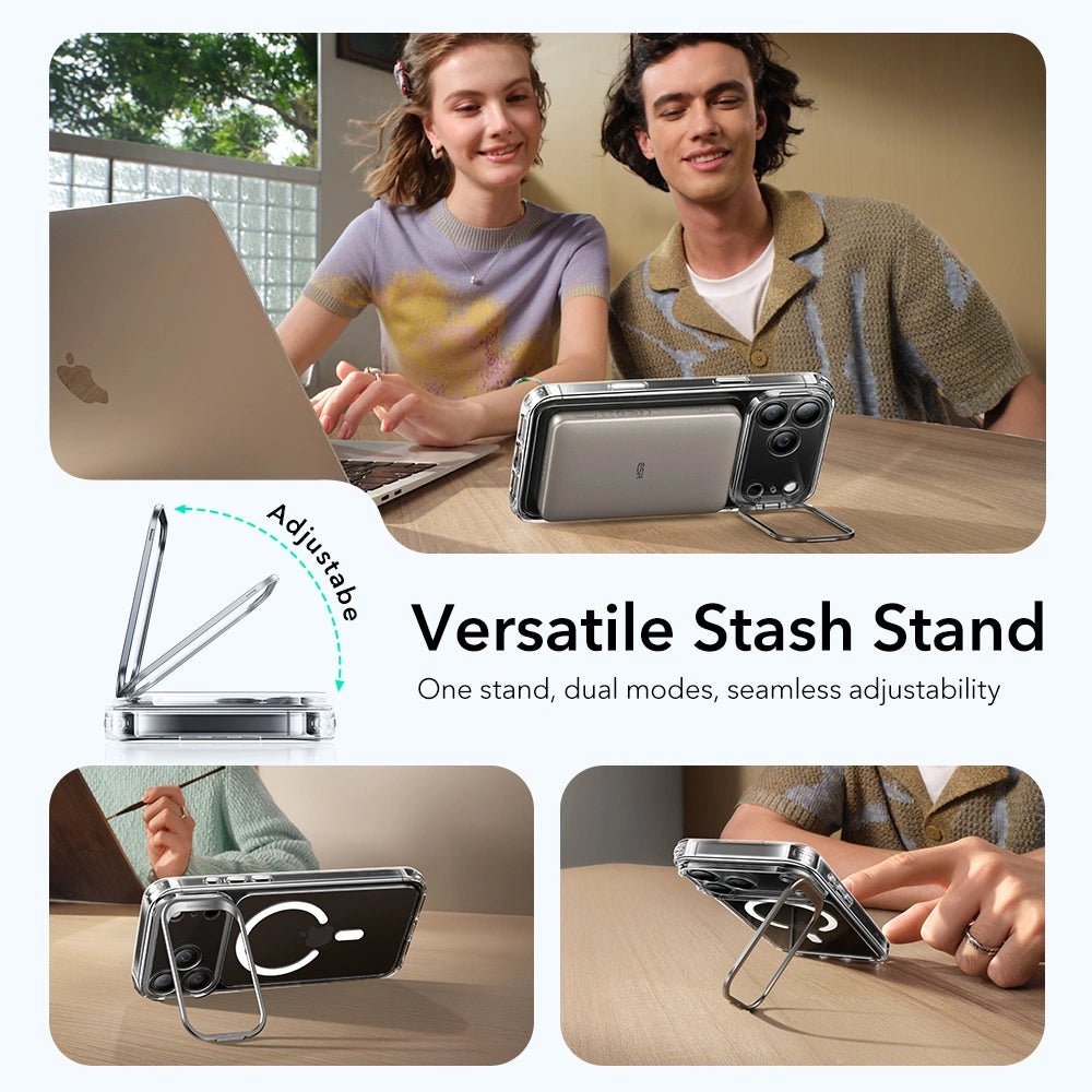 ESR iPhone 17 Pro Max - Classic Hybrid Kickstand MagSafe - Σκληρή Θήκη με Πλαίσιο Σιλικόνης και MagSafe - Διάφανη