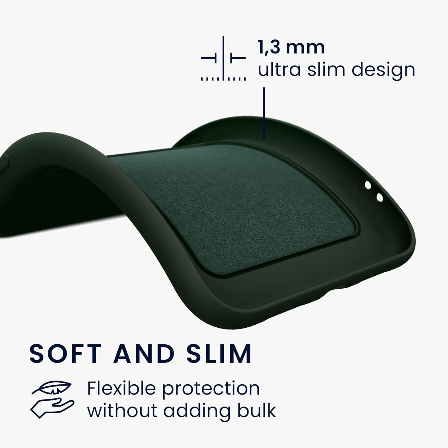 KW Samsung Galaxy A54 5G Θήκη Σιλικόνης TPU με Υποδοχή για Κάρτα - Dark Green