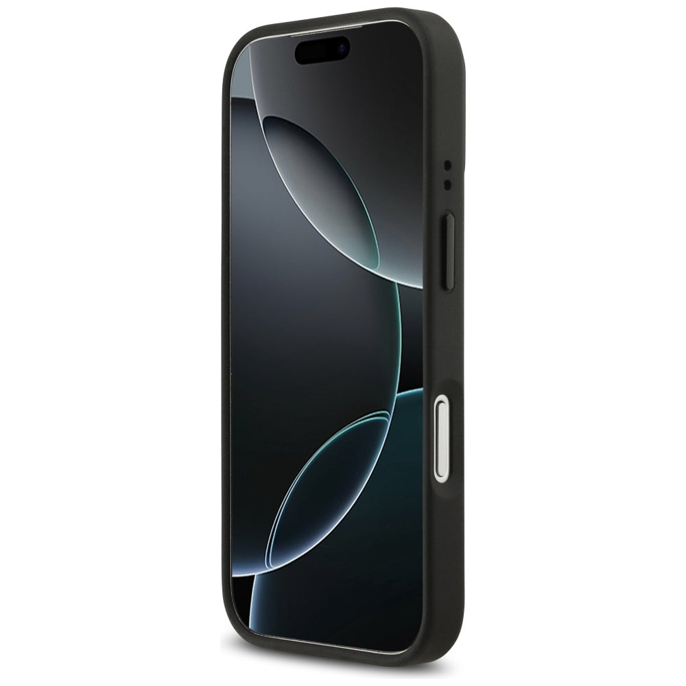 Red Bull iPhone 17 Pro - Red Bull Meshed Blue Ring and Metal Buttons MagSafe - Σκληρή Θήκη με Επένδυση Συνθετικού Δέρματος - Navy - RBHMP17L24PUILVB