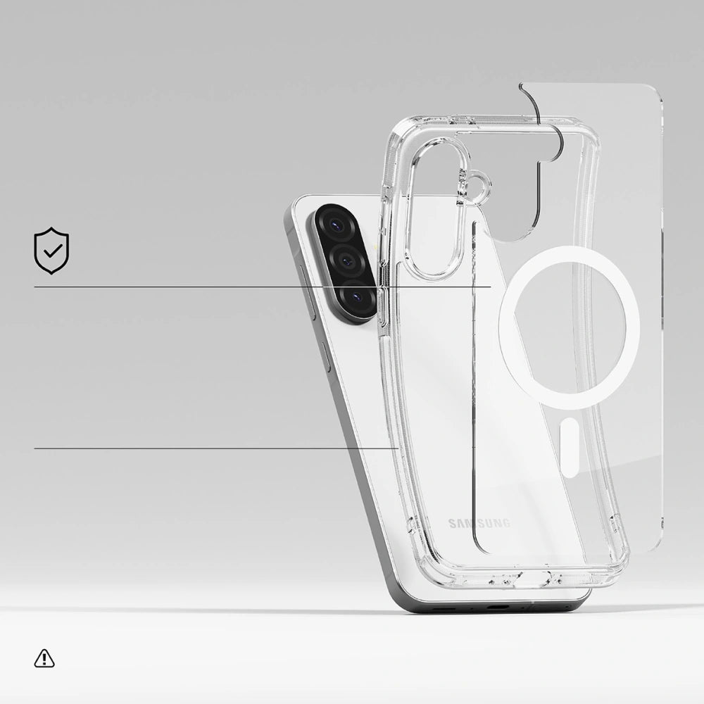 Ringke Samsung Galaxy A36 5G / A56 5G - Fusion Magnetic - Σκληρή Θήκη με Πλαίσιο Σιλικόνης και MagSafe - Διάφανη