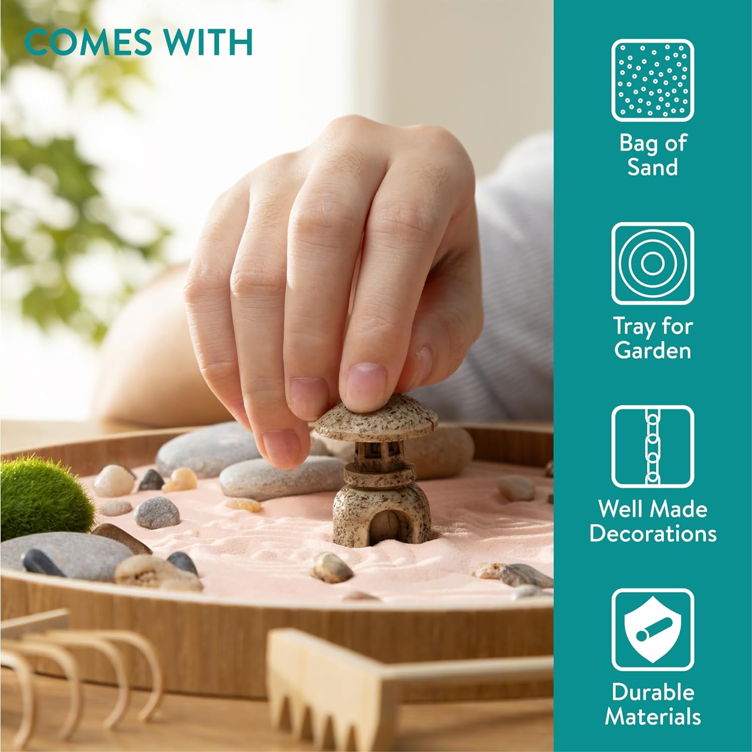 Navaris Διακοσμητικό Κιτ Μίνι Κήπου για Χαλάρωση και Διαλογισμό - Pink Sand - 61129.02