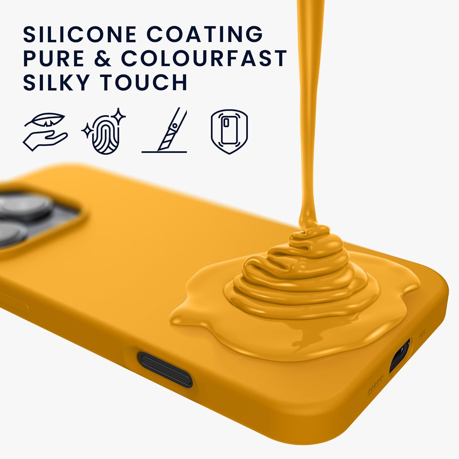 KW iPhone 16 Pro Θήκη Σιλικόνης Rubberized TPU - Mango