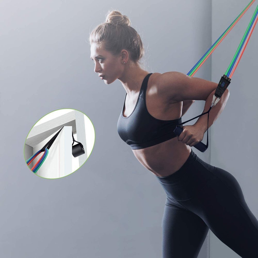 Wozinsky Resistance Bands Σετ 11 τεμαχίων με 5 Λάστιχα Γυμναστικής με χειρολαβή - WRTS5 - 01