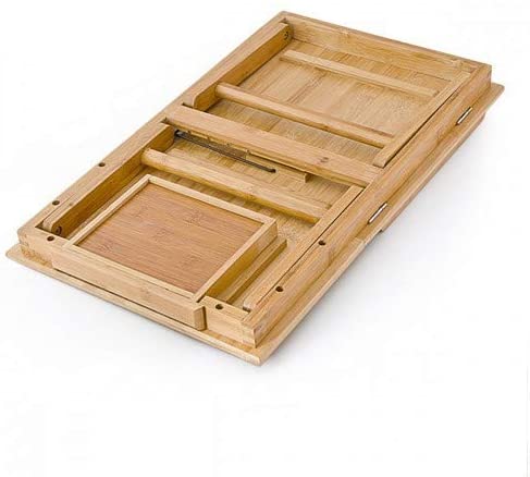 Relaxdays Τραπεζάκι Κρεβατιού για Φορητό Υπολογιστή με Πτυσσόμενη Βάση - Natural - 4052025167349