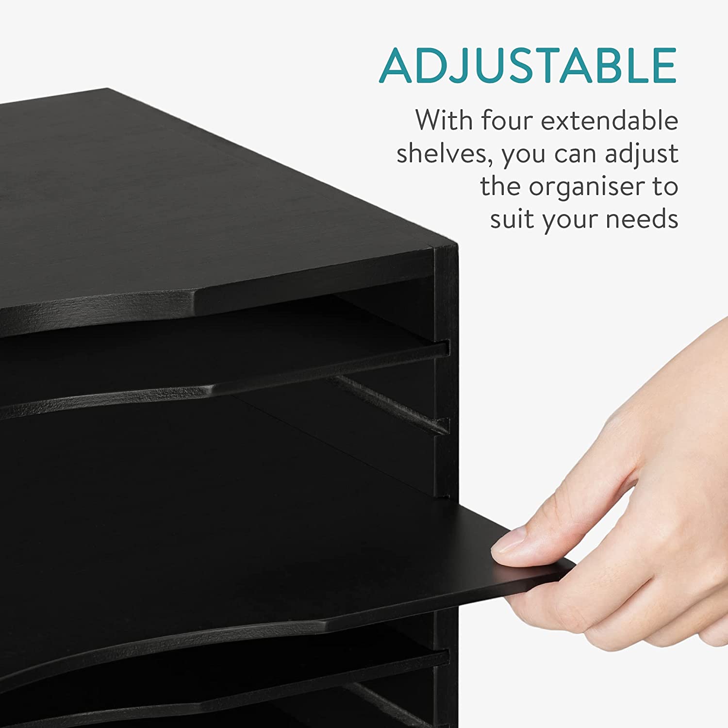 Navaris Βάση Οργάνωσης Εγγράφων από Bamboo - Black - 54271.2.01