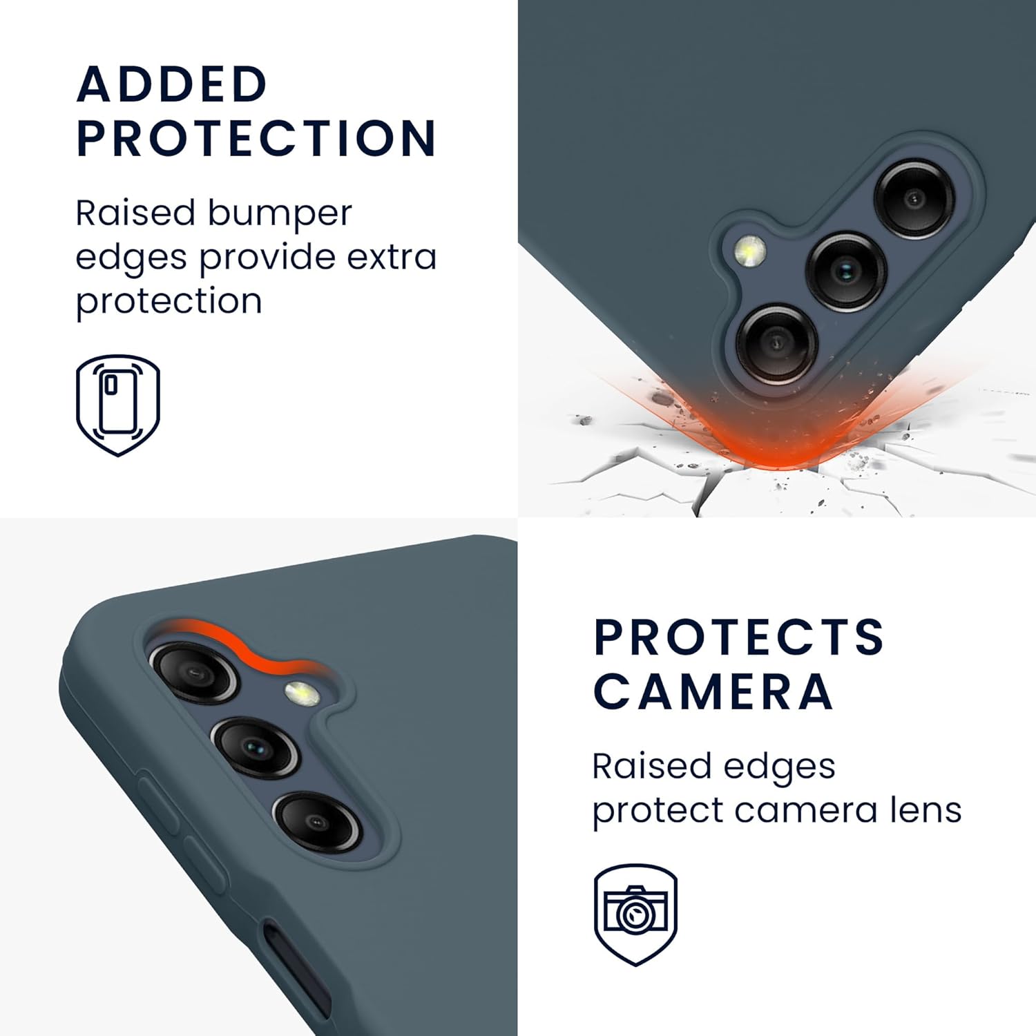 KW Samsung Galaxy A16 4G / A16 5G Θήκη Σιλικόνης Rubberized TPU - Dark Slate