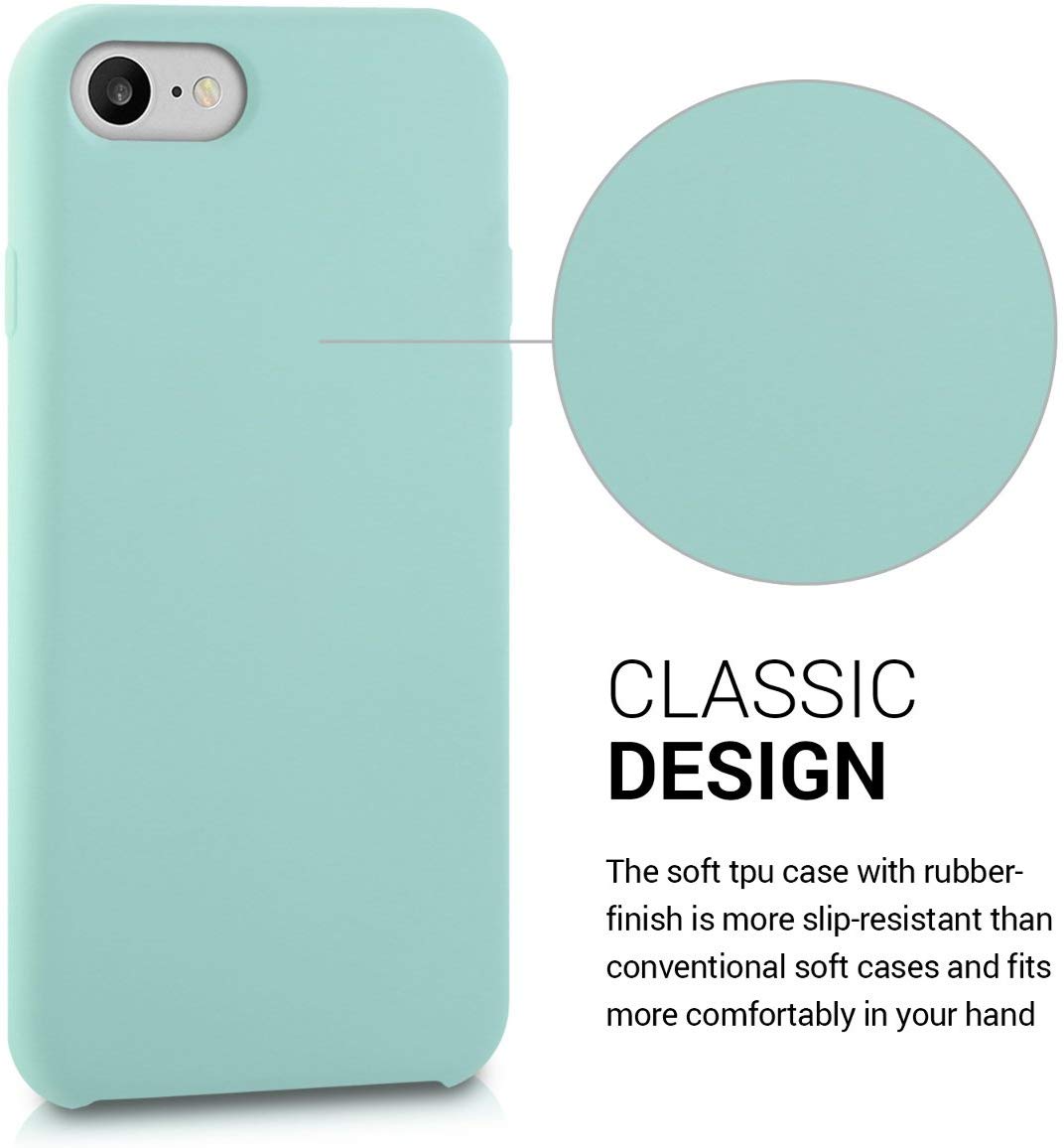 KW iPhone SE 2022 / SE 2020 / 7 / 8 Θήκη Σιλικόνης Rubber TPU - Mint - 40225.71