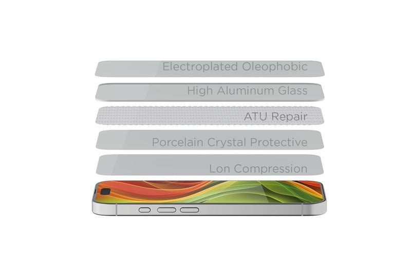 Mobile Origin iPhone 16e / 14 / 13 / 13 Pro Screen Guard 9H Αντιχαρακτικό Γυαλί Οθόνης με Κιτ Εγκατάστασης - 2 Τεμάχια - Clear