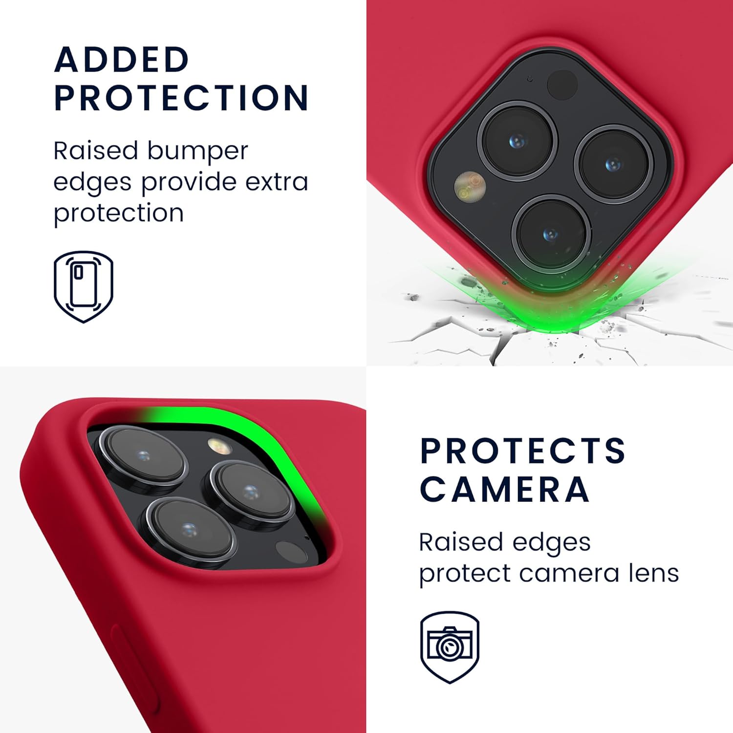 KW iPhone 15 Pro Θήκη Σιλικόνης Rubberized TPU - Pomegranate Red