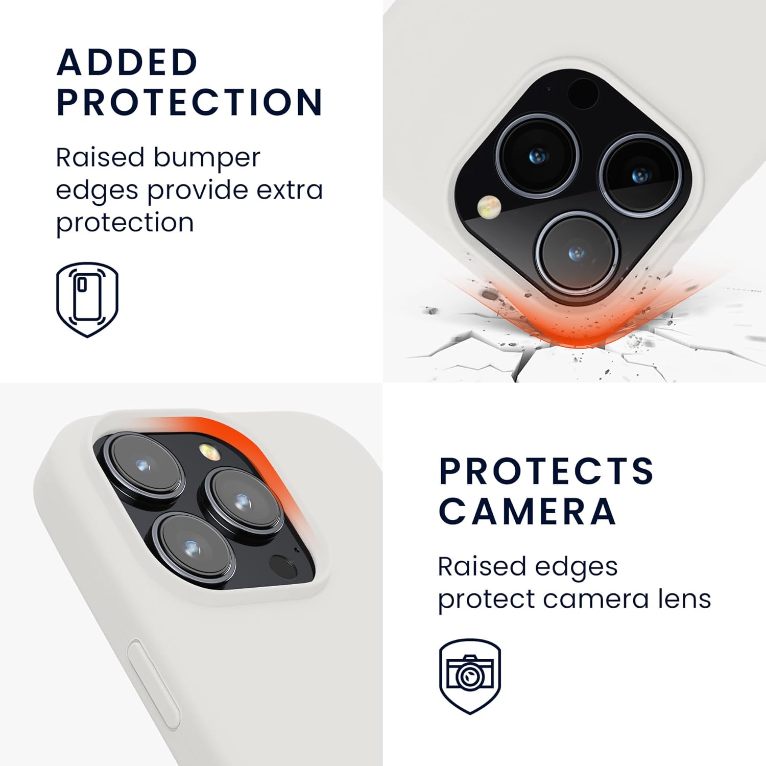 KW iPhone 16 Pro Θήκη Σιλικόνης Rubberized TPU - White