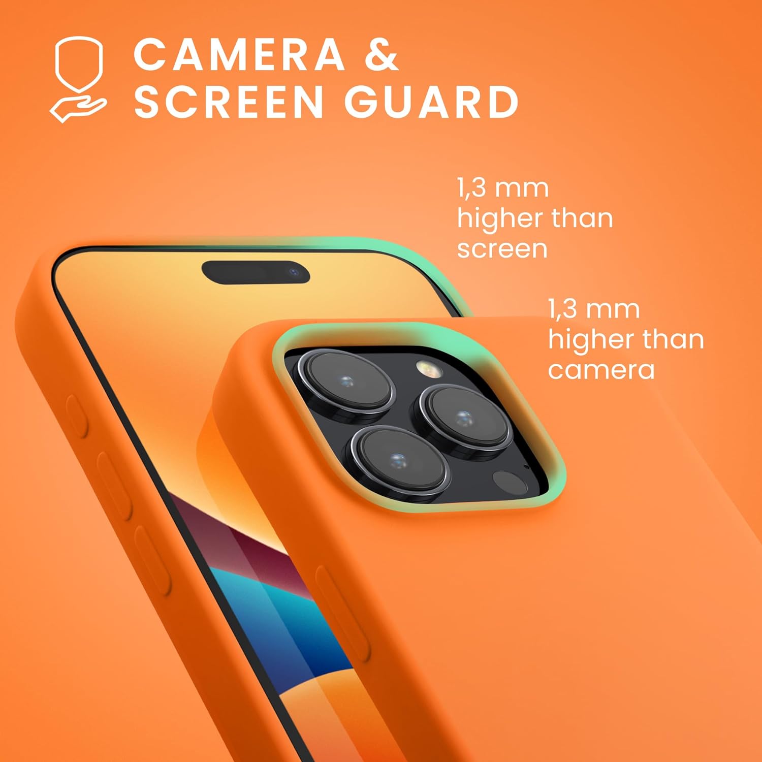 KW iPhone 15 Pro Max Θήκη Σιλικόνης Rubberized TPU - Fruity Orange - 61956.150