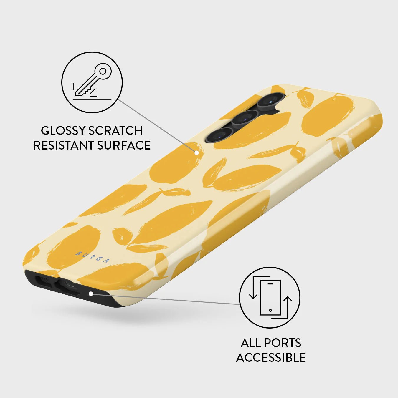 Burga Samsung Galaxy S23 FE Fashion Tough Σκληρή Θήκη - Lemon Tart