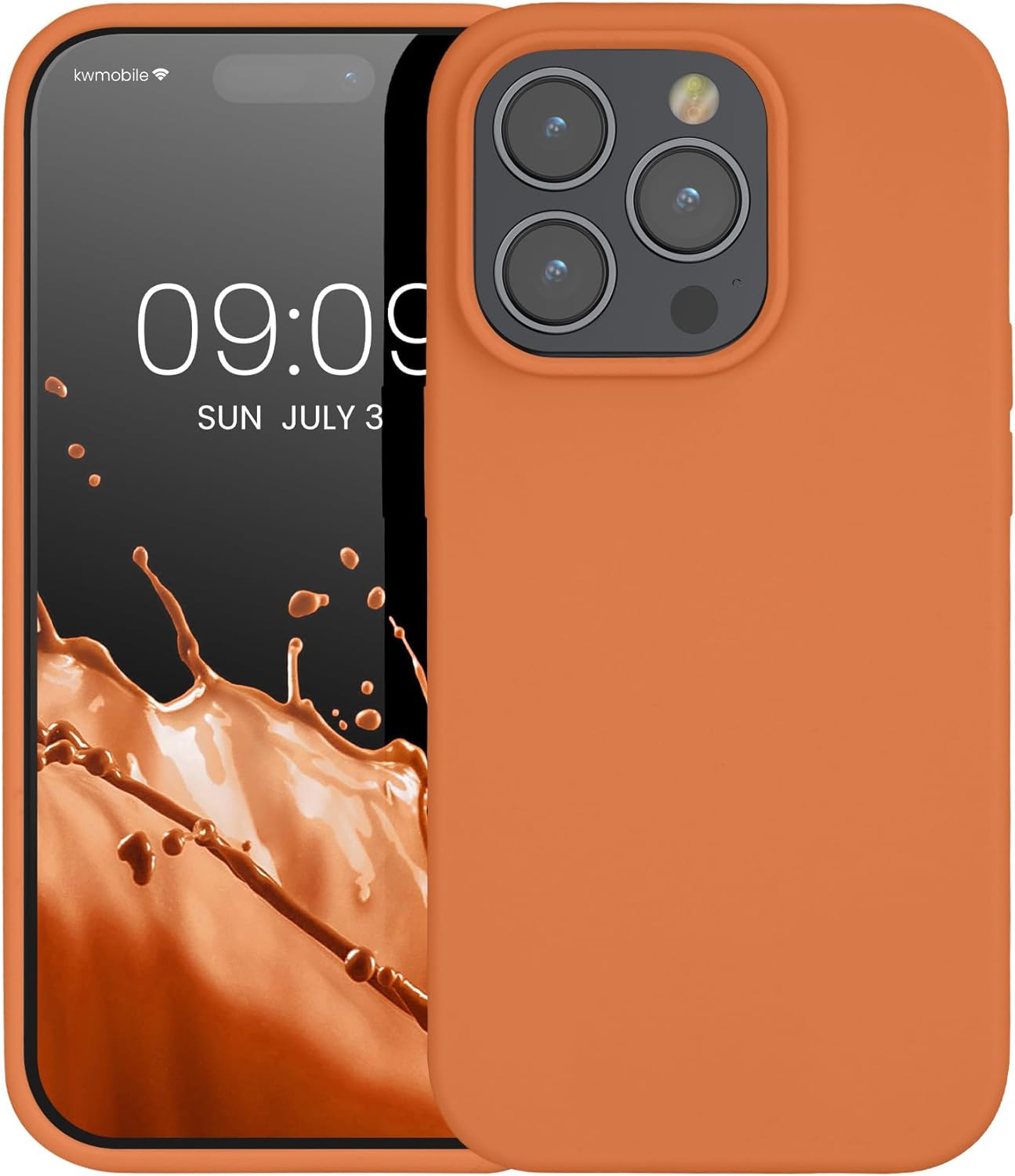 KW iPhone 14 Pro Θήκη Σιλικόνης Rubberized TPU - Warm Apricot