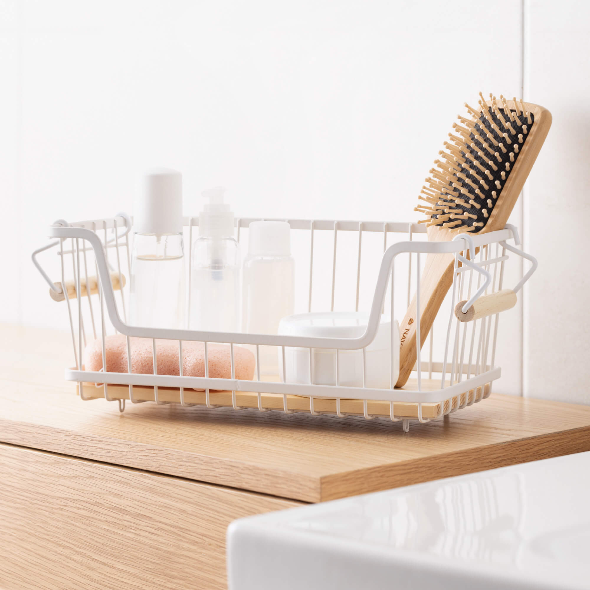 Navaris Σετ με 2 Μεταλλικά Καλάθια Αποθήκευσης - White - 55941.01