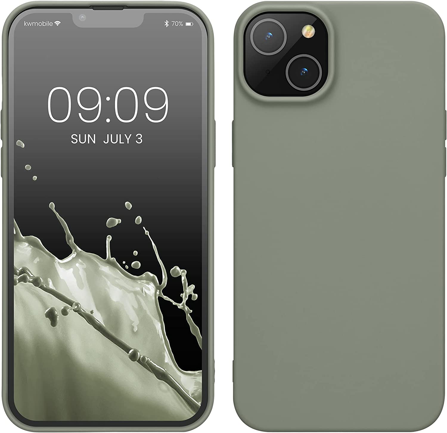 KW iPhone 14 Plus Λεπτή Θήκη Σιλικόνης TPU - Gray Green - 59076.172