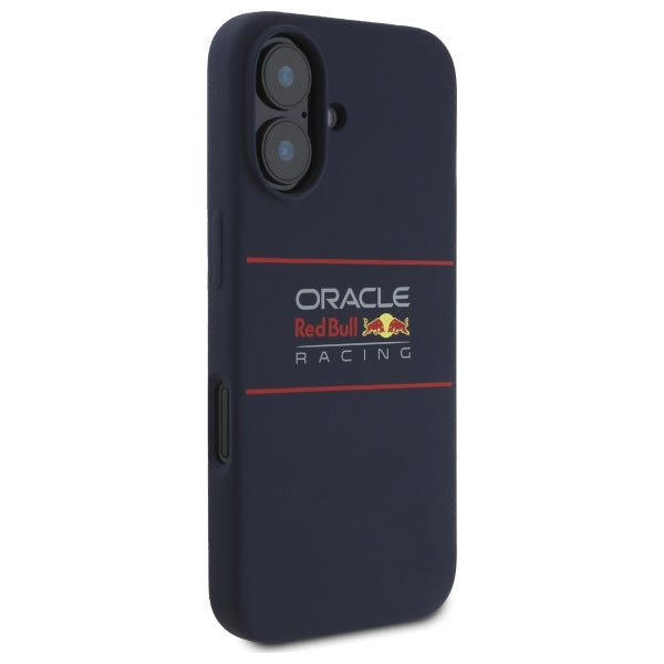 Red Bull iPhone 16 Plus - Silicone Horizontal Logo - MagSafe Σκληρή Θήκη με Πλαίσιο Σιλικόνης - Navy - RBHMP16M24SIHSRV