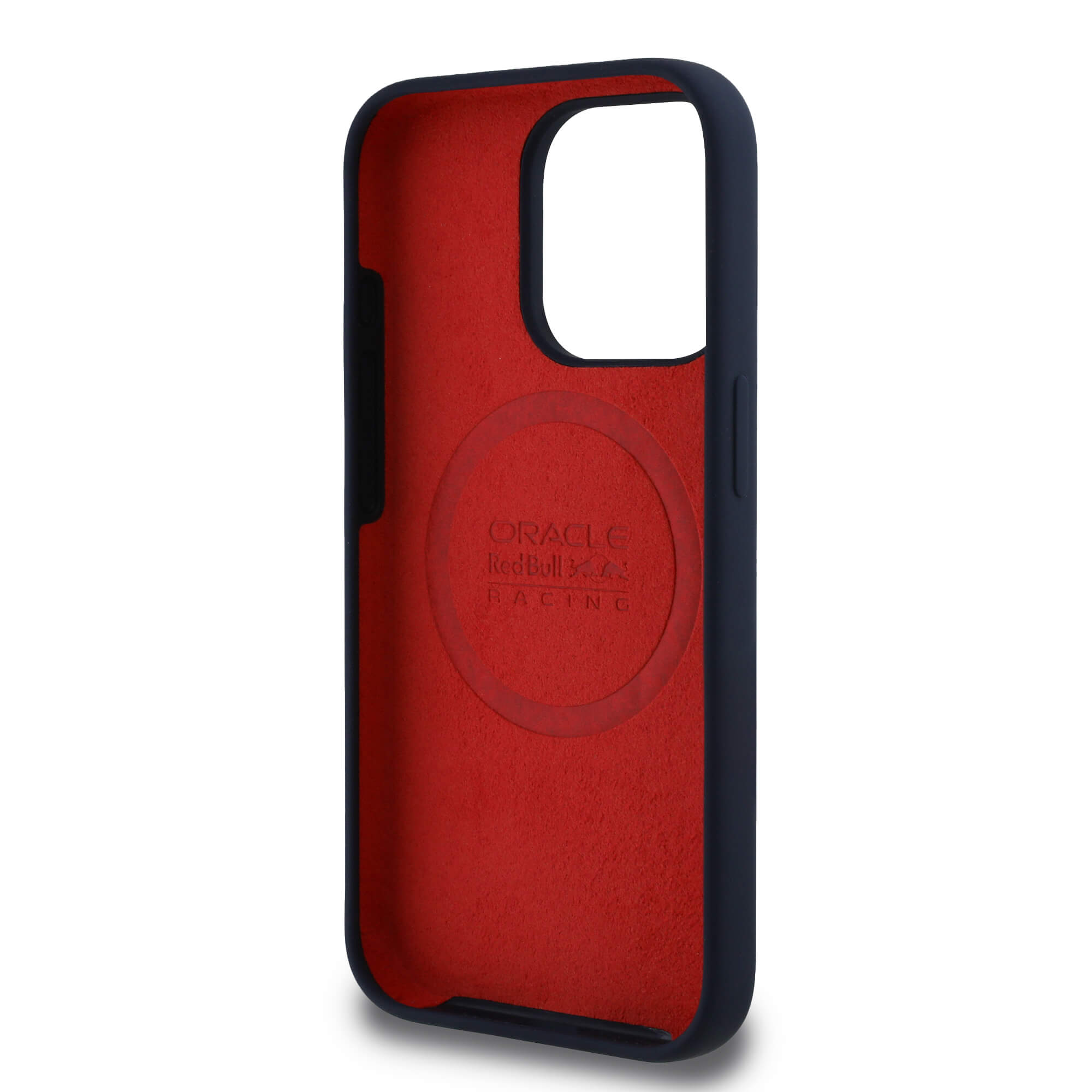 Red Bull iPhone 15 Pro - Silicone Horizontal Logo - MagSafe Σκληρή Θήκη με Πλαίσιο Σιλικόνης - Navy - RBHMP15L24SIHSRV
