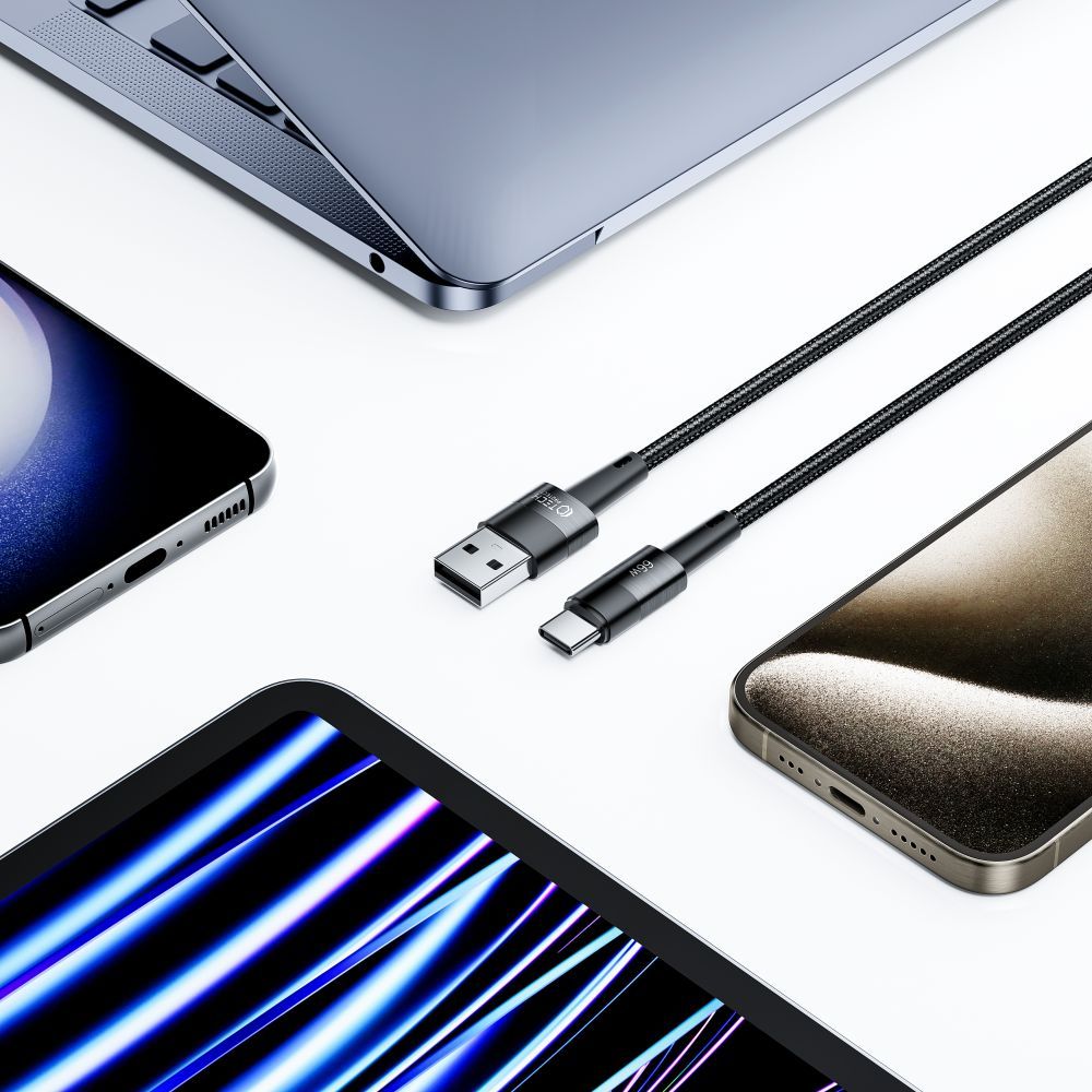 Tech-Protect UltraBoost 66W 6A - Καλώδιο Δεδομένων και Φόρτισης USB to Type-C - 3m - Grey