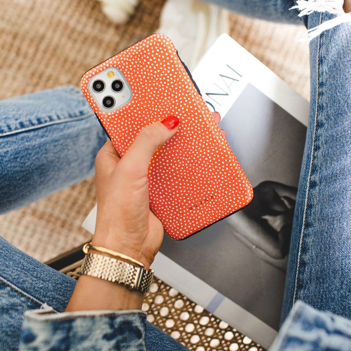 Burga iPhone 14 Pro Fashion Tough Σκληρή Θήκη - Vintage Edition
