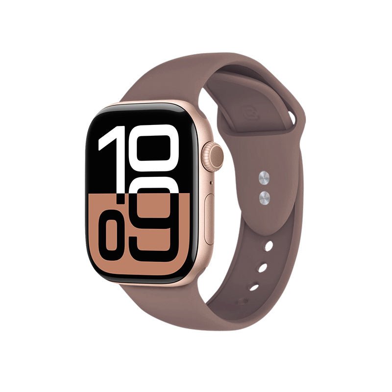 Crong Λουράκι Apple Watch 4/5/6/7/8/9/10/11 - SE (1/2/3) - ULTRA (1/2/3) - 44/45/46/49mm Σιλικόνης - Liquid Strap - Brown