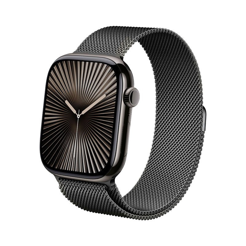 Crong Λουράκι Apple Watch 4/5/6/7/8/9/10/11 - SE (1/2/3) - ULTRA (1/2/3) - 44/45/46/49mm από Ανοξείδωτο Ατσάλι - Milano Steel - Graphite
