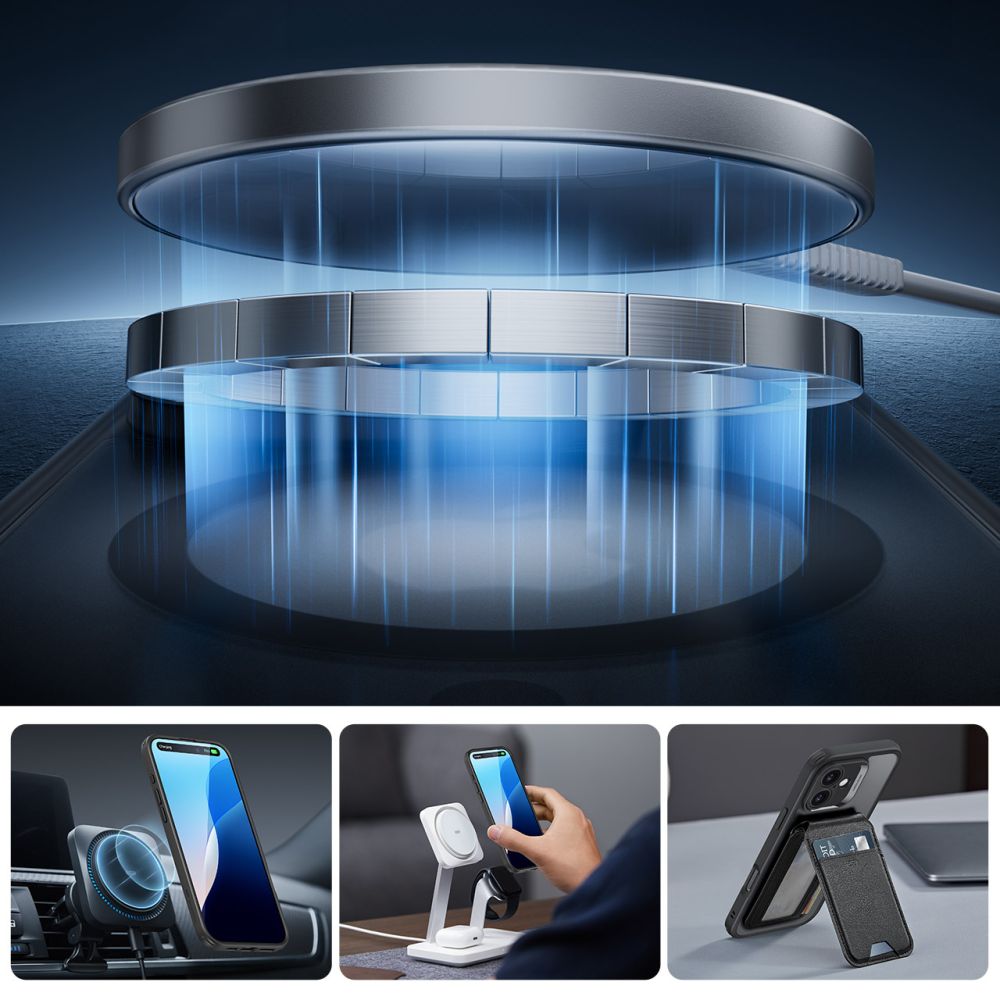 ESR iPhone 16 - Classic Pro Halolock - Σετ με 1 Αντιχαρακτικό Γυαλί Οθόνης και Θήκη MagSafe - Frosted Black