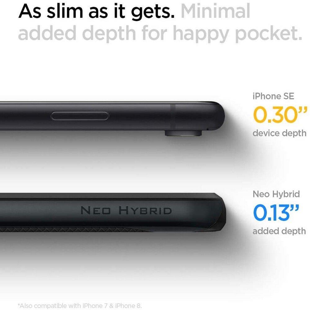 Spigen iPhone SE 2022 / SE 2020 / 7 / 8 Neo Hybrid Θήκη με Σκληρό Πλαίσιο - Metal Slate
