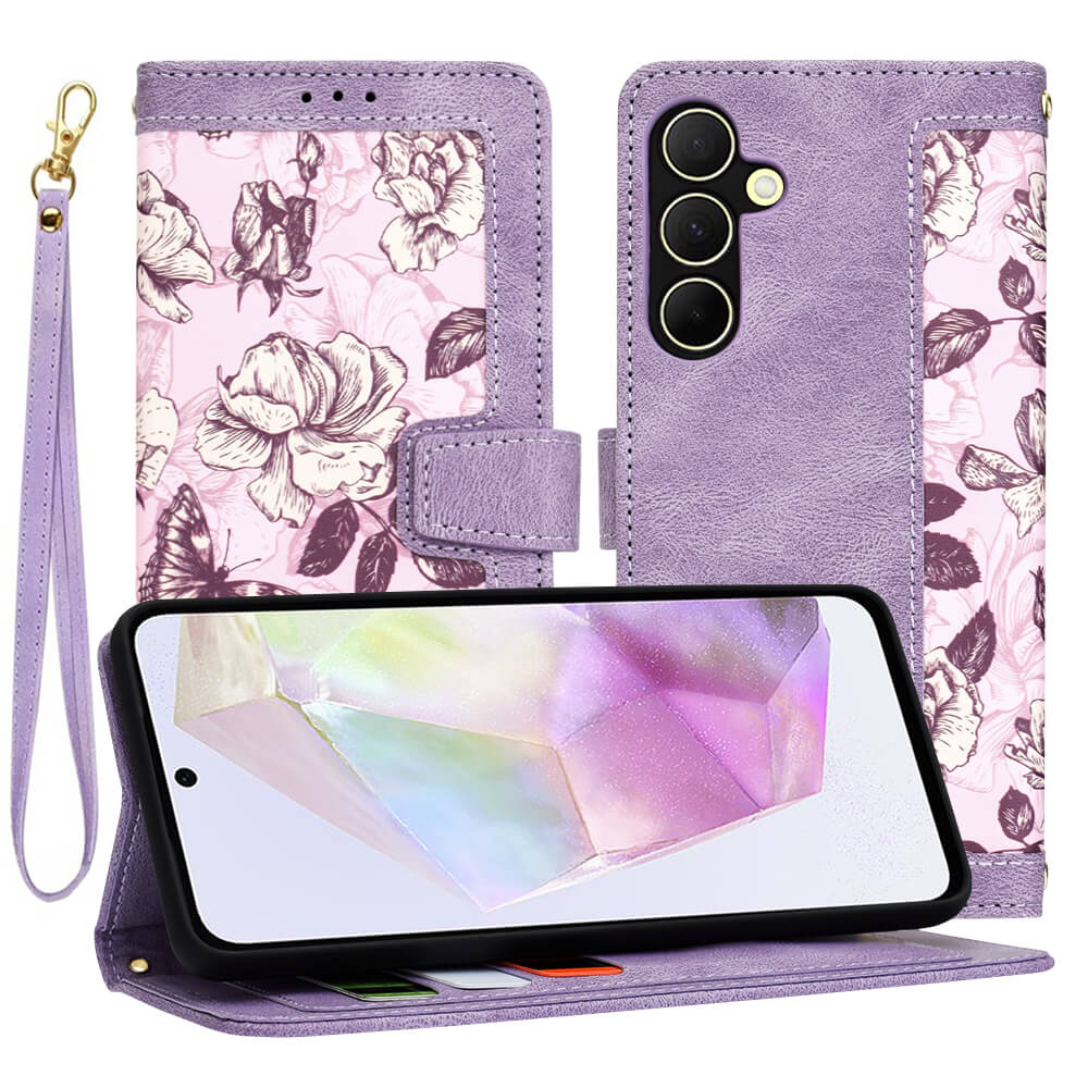 Techsuit Samsung Galaxy A35 5G - FlipCraft - Θήκη Πορτοφόλι από Δερματίνη - Mysterious Purple