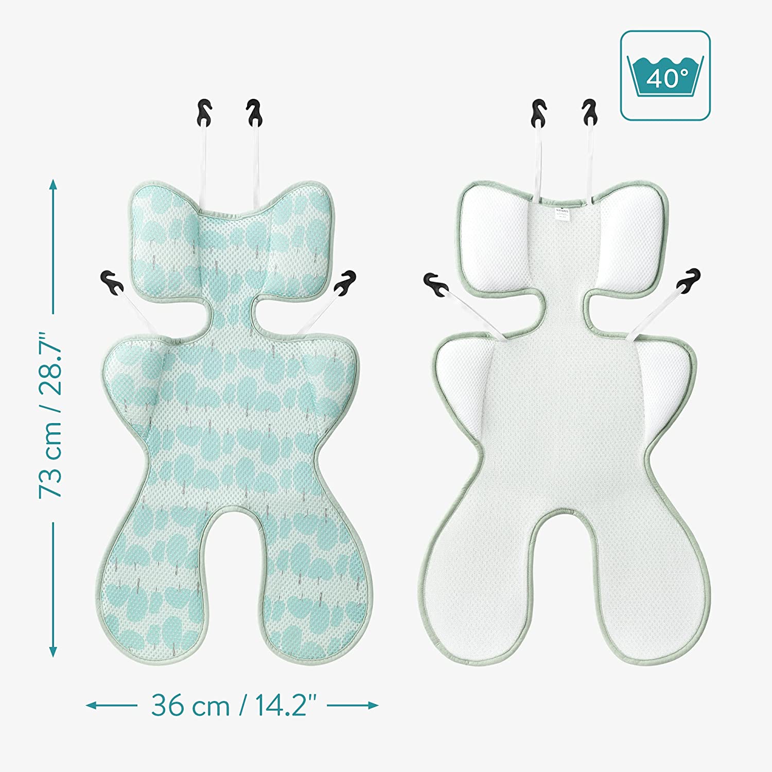 Navaris Καλοκαιρινό Παιδικό Κάλυμμα Καθίσματος - Mint Green - 54278.03