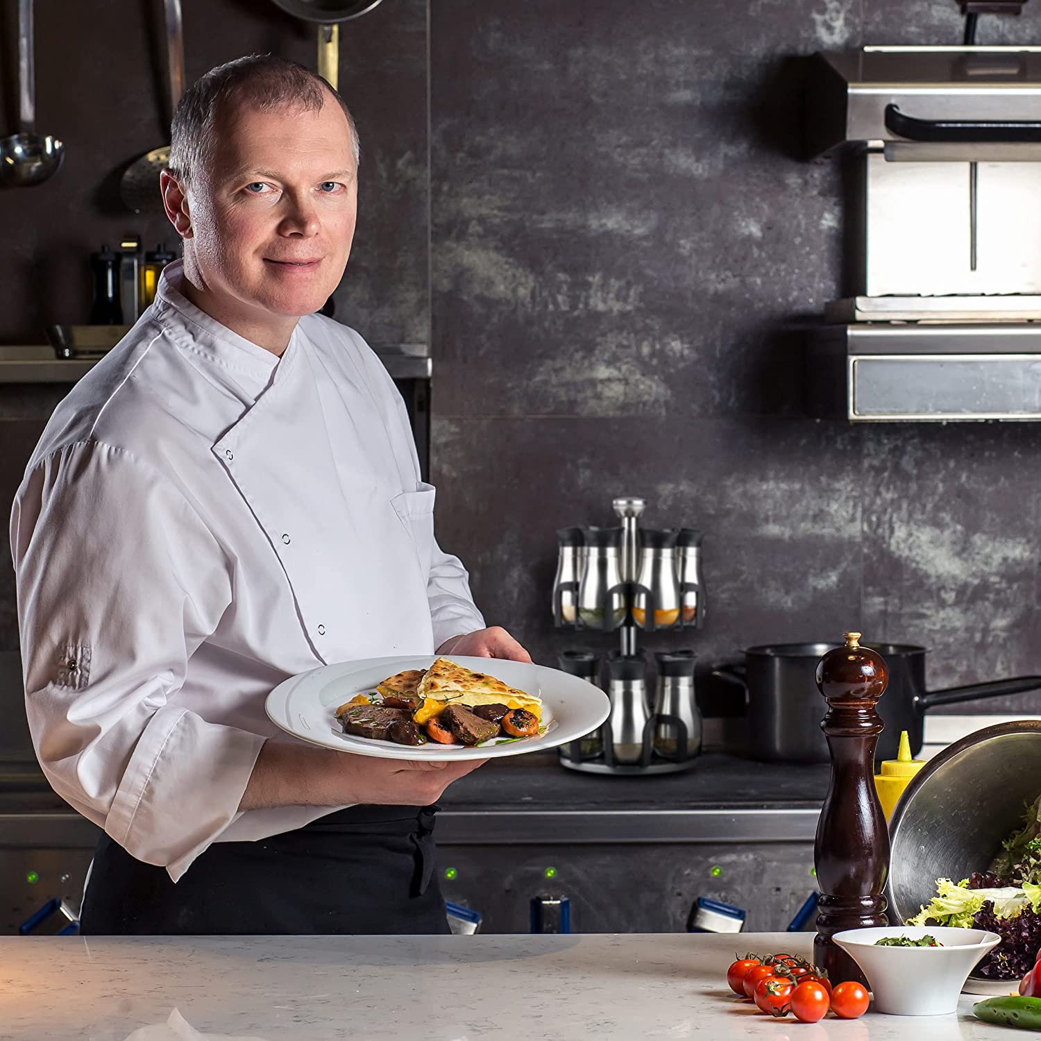 Relaxdays Καρουζέλ Μπαχαρικών με 12 Δοχεία - Black / Silver - 4052025367152