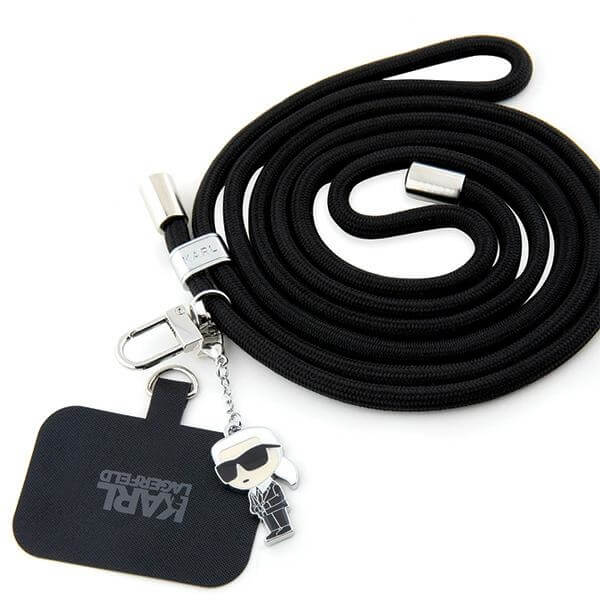 Karl Lagerfeld CBDY Cord - Universal Λουράκι για Θήκη Κινητού - Black