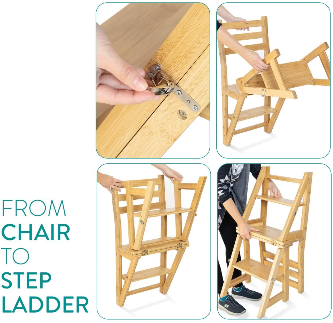 Navaris Πολυλειτουργικό Πτυσσόμενο Έπιπλο από Μπαμπού - Beige - 48201.01