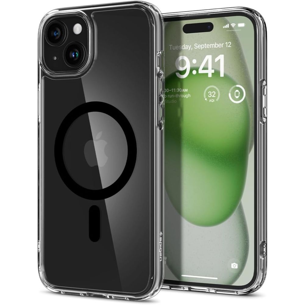 Spigen iPhone 15 Plus Ultra Hybrid Mag Σκληρή Θήκη με Πλαίσιο Σιλικόνης Και MagSafe - Black