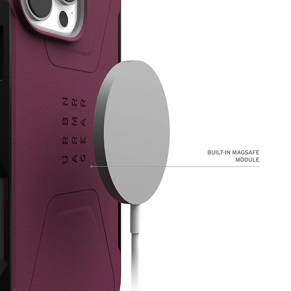 UAG iPhone 16 Pro Civilian MagSafe Σκληρή Θήκη με MagSafe - Bordeaux