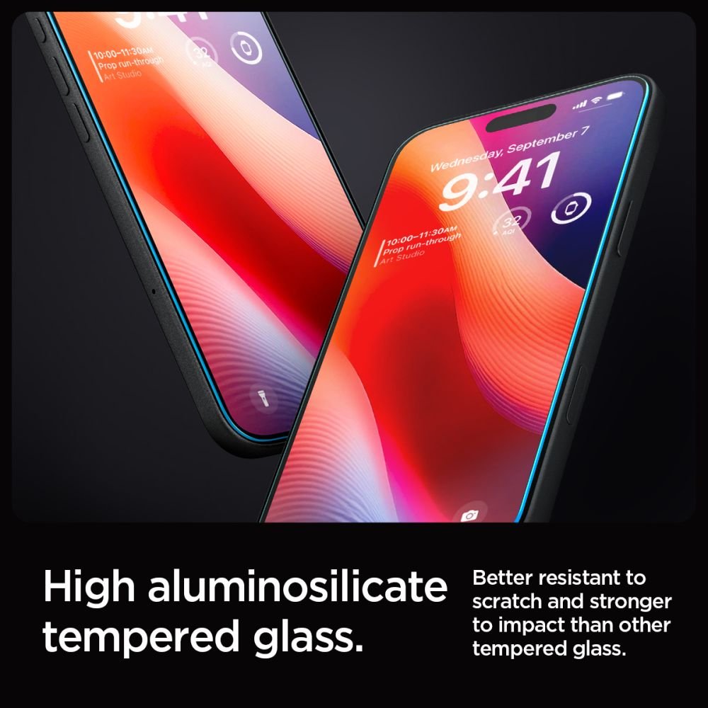 Spigen iPhone 16 Pro Max / iPhone 17 Pro Max Glas.TR EZ Fit 9H Αντιχαρακτικό Γυαλί Οθόνης - Clear - AGL07914