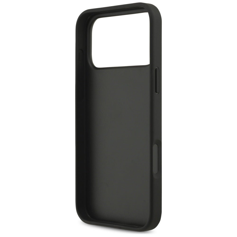 Guess iPhone 17 Pro Max - 4G Strap 4G Classic Logo - Σκληρή Θήκη με Επένδυση Συνθετικού Δέρματος και Λουράκι - Black - GUHCP17XP4GMGSK