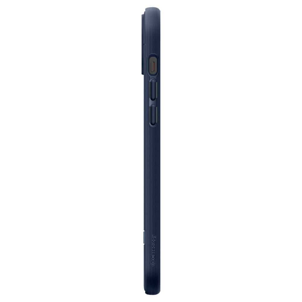 Caseology iPhone 15 Parallax Mag Θήκη Σιλικόνης με Σκληρό Πλαίσιο και MagSafe - Midnight Blue