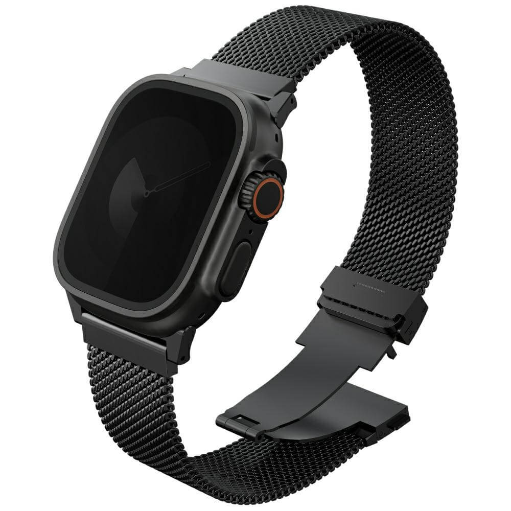 Uniq Λουράκι Apple Watch 4 / 5 / 6 / 7 / 8 / 9 / SE / SE 2 / Ultra / Ultra 2 - 44 / 45 / 46 / 49 mm Dante Pro από Ανοξείδωτο Ατσάλι - Graphite Black