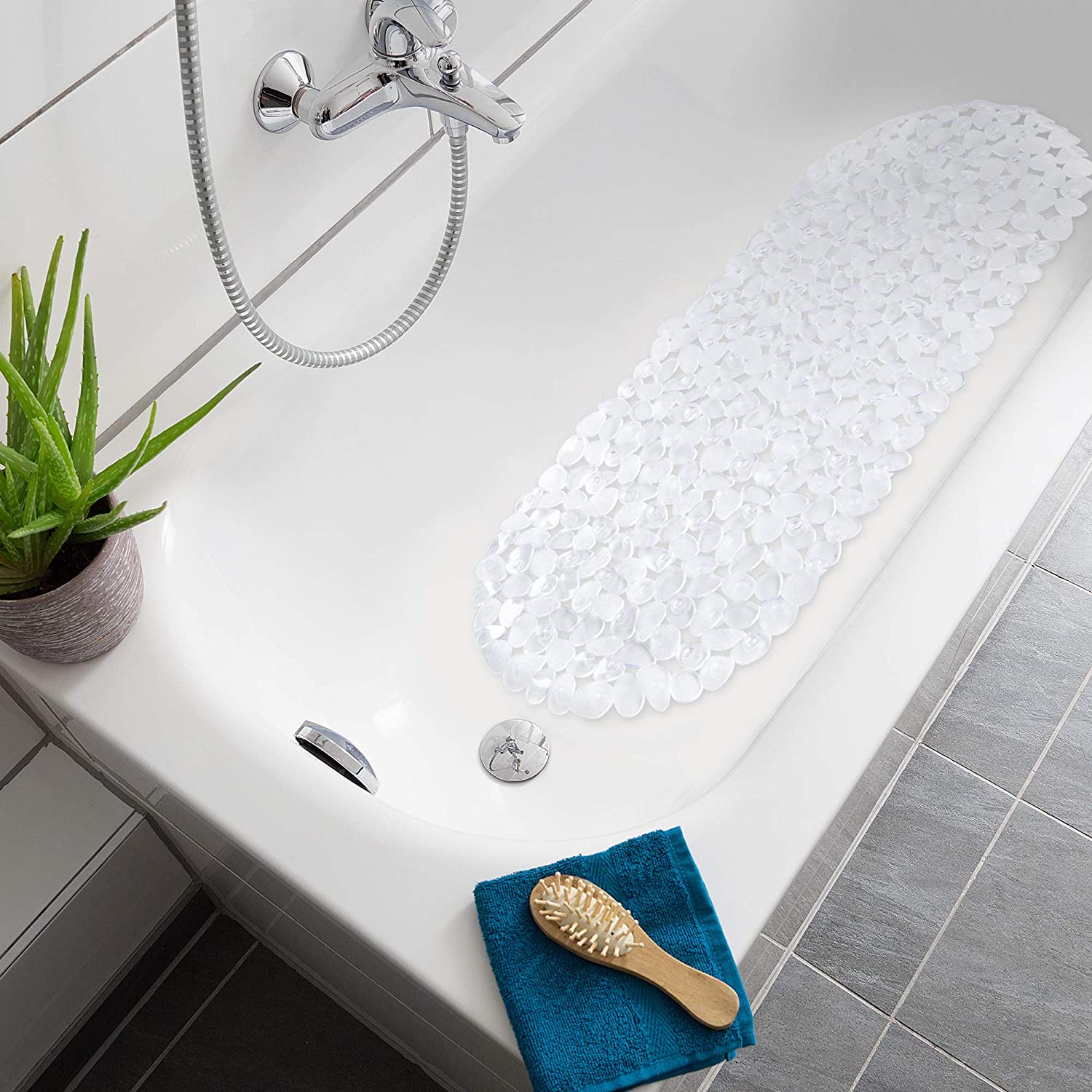 Navaris Αντιολισθητικό Χαλάκι Μπάνιου - White - 48965.03
