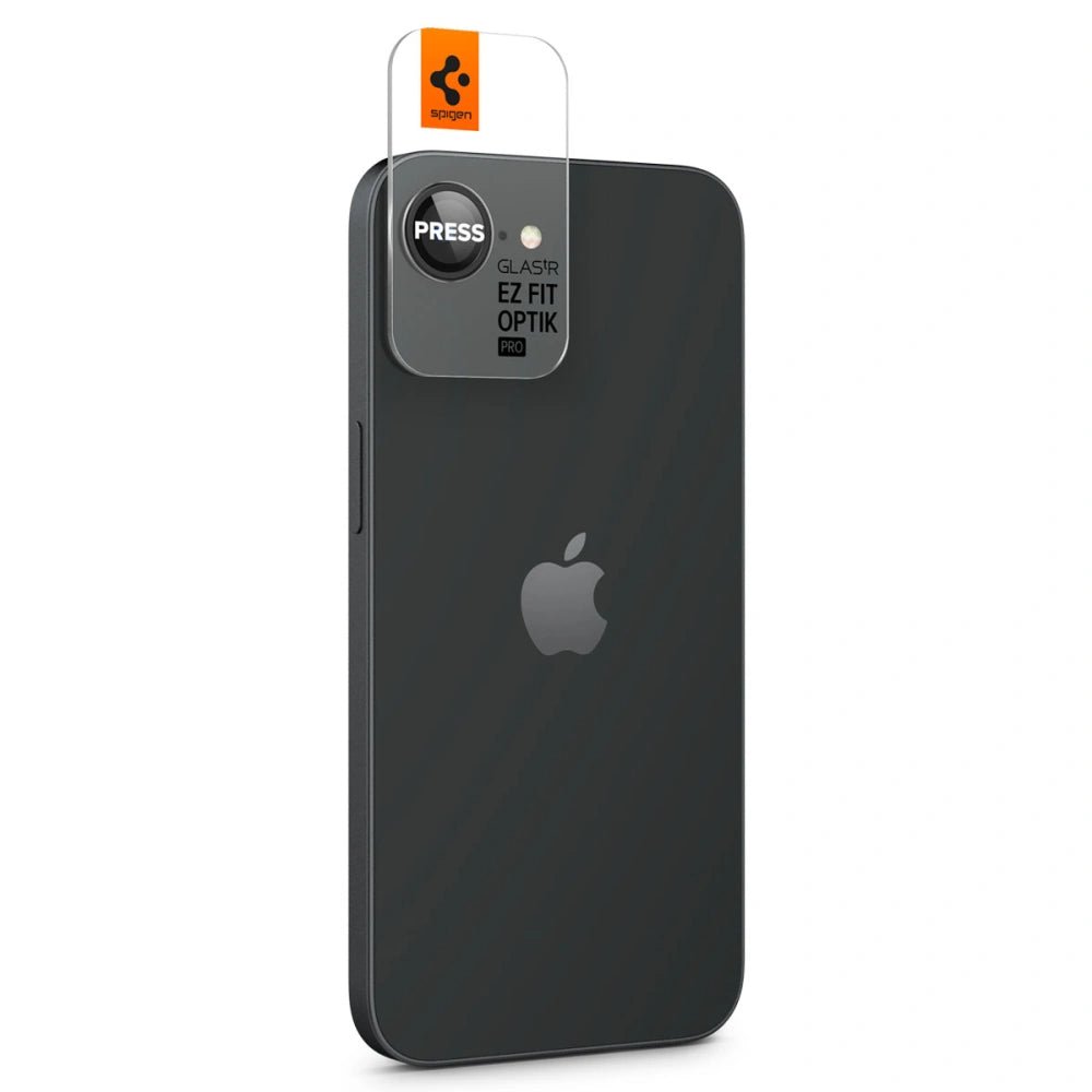 Spigen iPhone 16e Optik Pro Glas.TR EZ Fit Αντιχαρακτικό Γυαλί για την Κάμερα - 2 Τεμάχια - Black