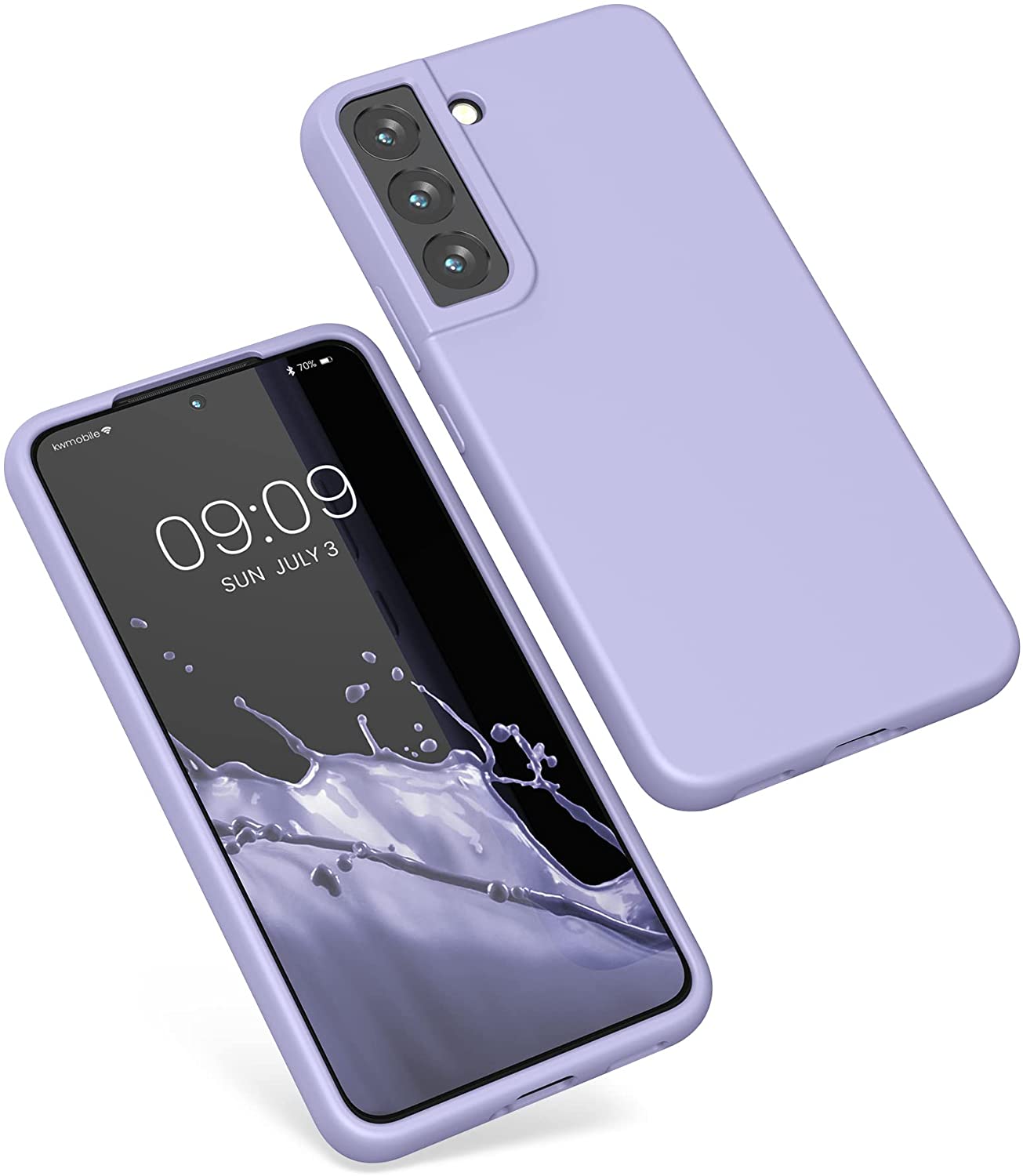 KW Samsung Galaxy S22 Θήκη Σιλικόνης Rubberized TPU - Pastel Lavender - 56756.139