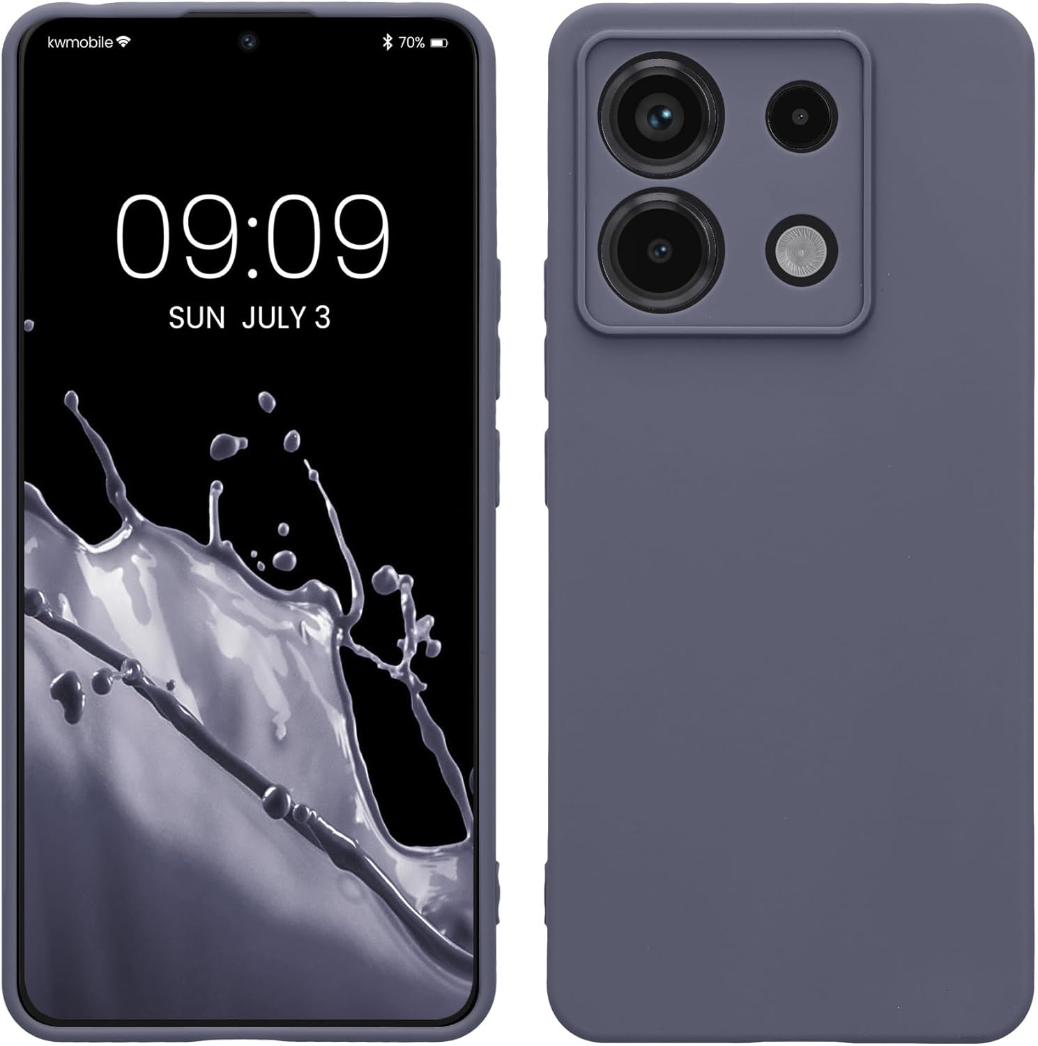 KW Xiaomi Redmi Note 13 Pro 5G / Poco X6 5G Θήκη Σιλικόνης TPU - Blue Grey