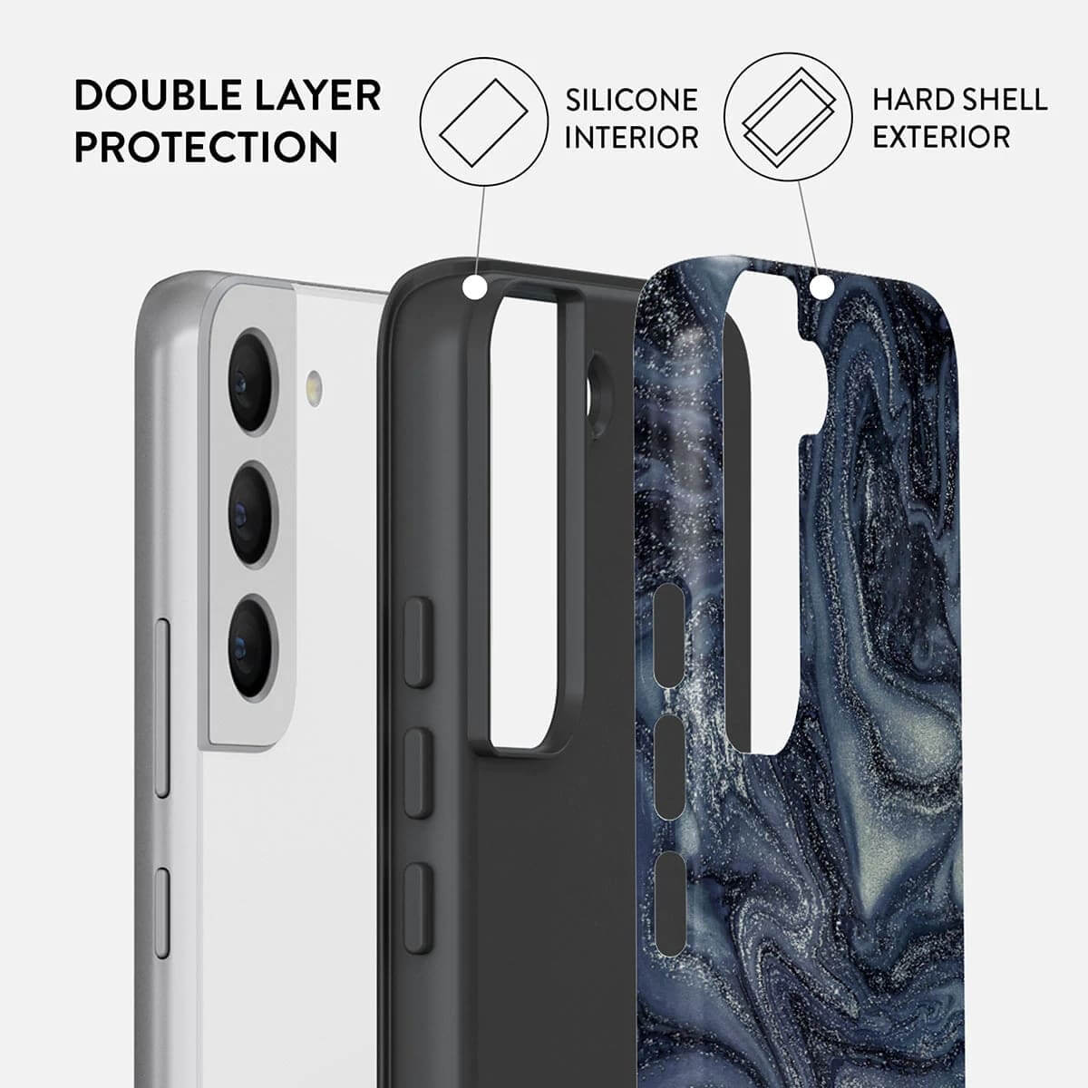 Burga Samsung Galaxy S22 Plus Fashion Tough Σκληρή Θήκη - Navy Trench