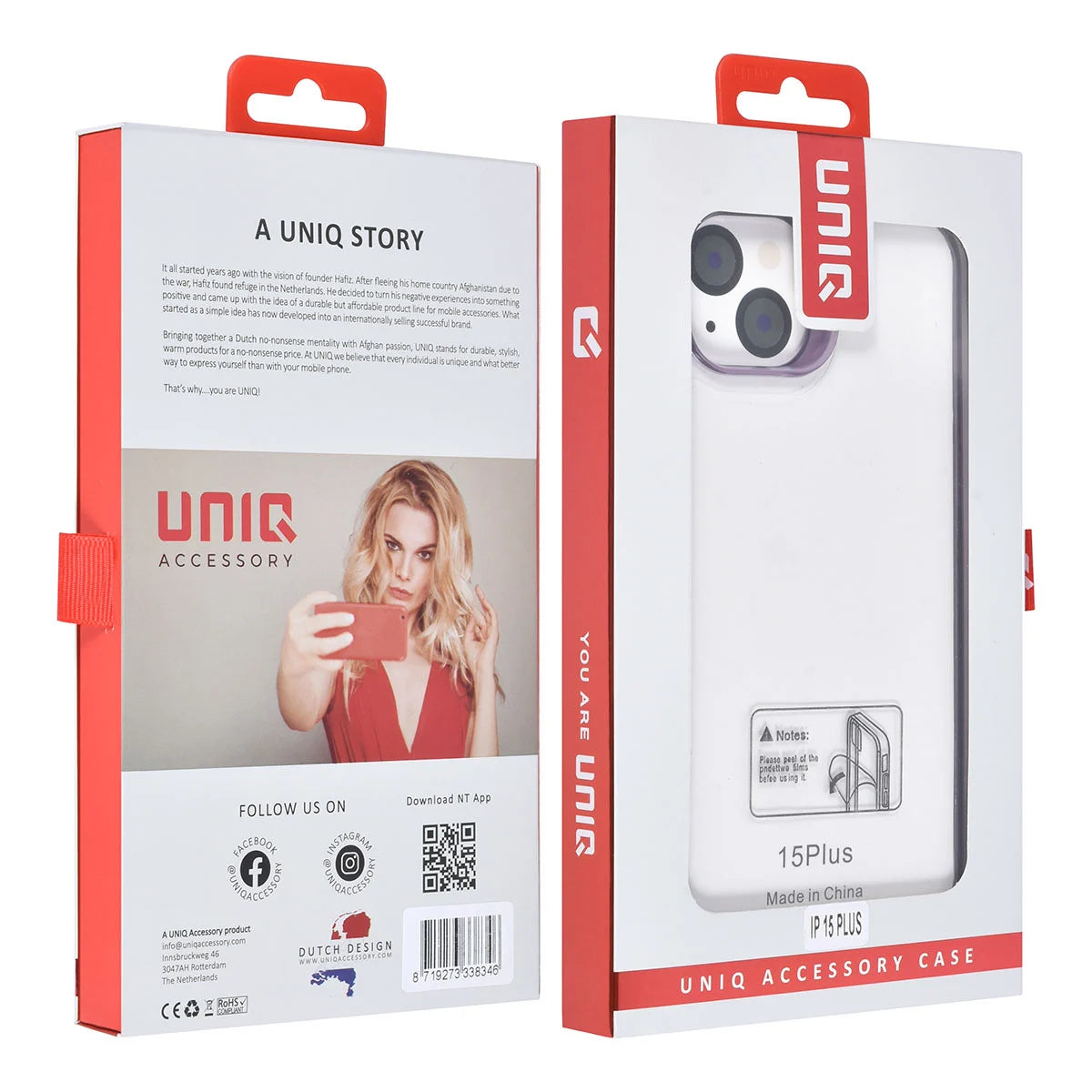 Tuniq iPhone 15 Plus / 14 Plus - Σκληρή Θήκη με Πλαίσιο Σιλικόνης - Ημιδιάφανο Μοβ / Διάφανο